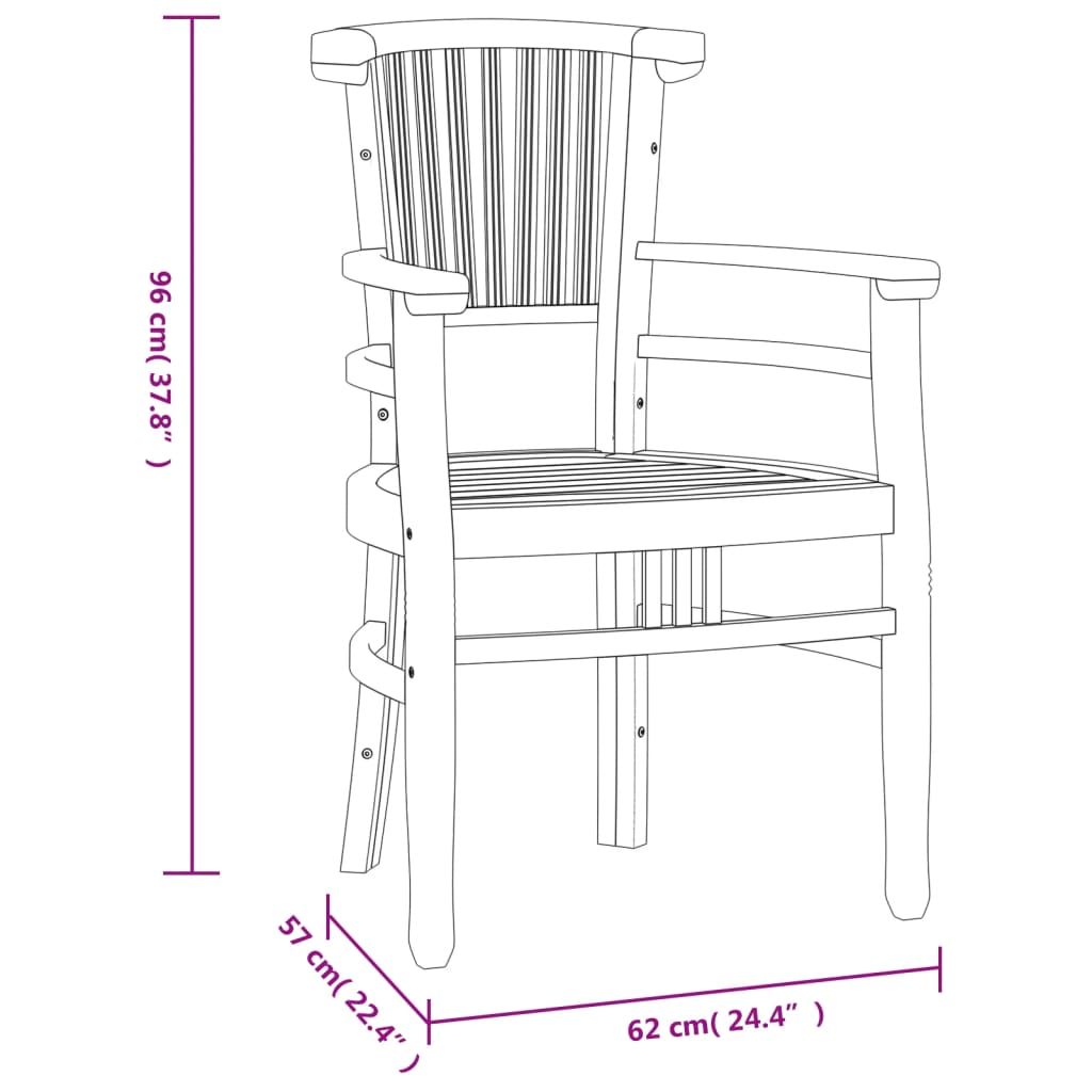 Juego de comedor para jardín 5 piezas madera maciza de teca vidaXL