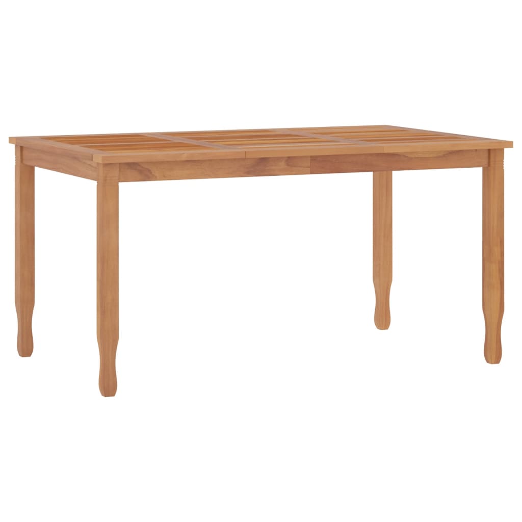 Juego de comedor para jardín 5 piezas madera maciza de teca vidaXL