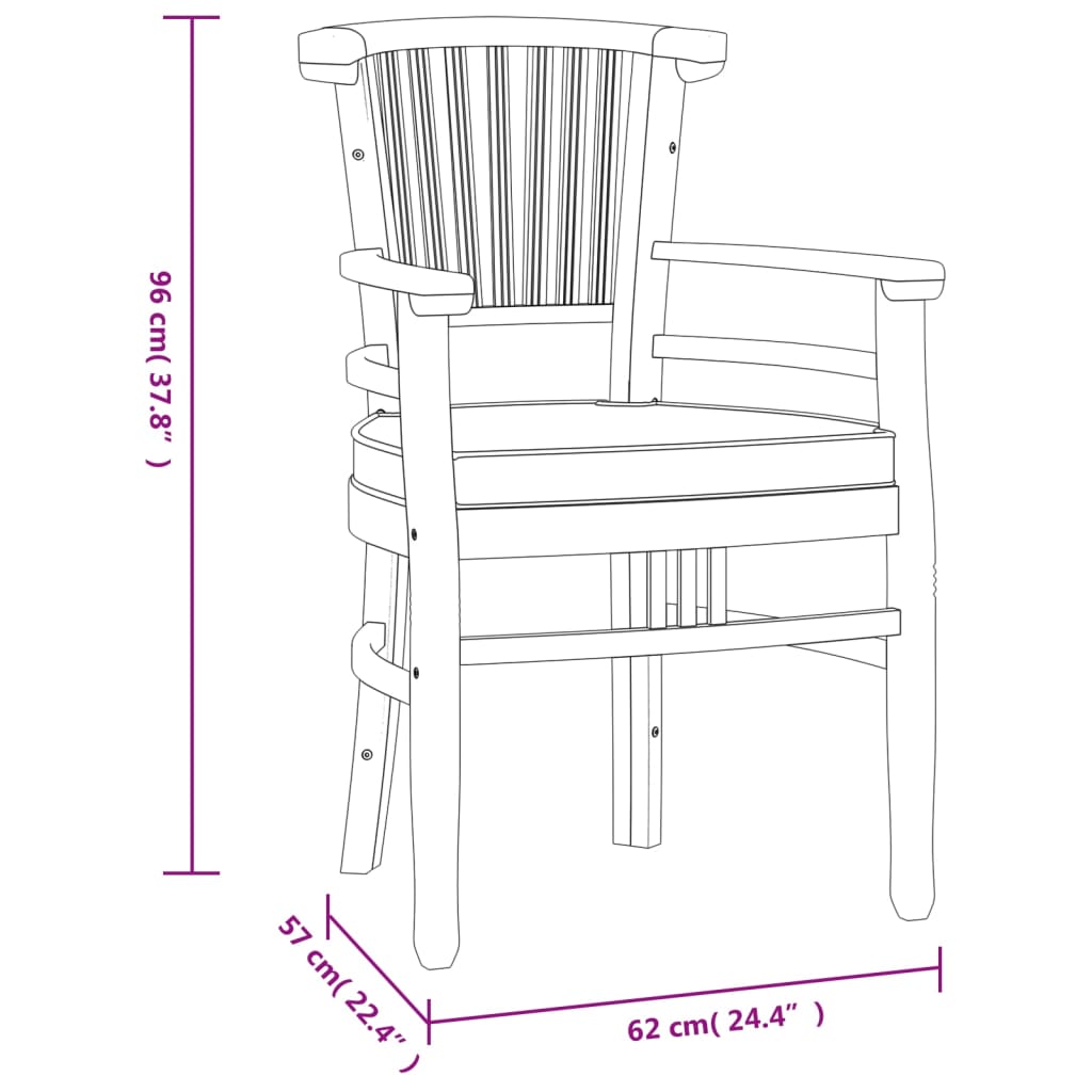 Juego de comedor de jardín 7 piezas madera maciza de teca vidaXL