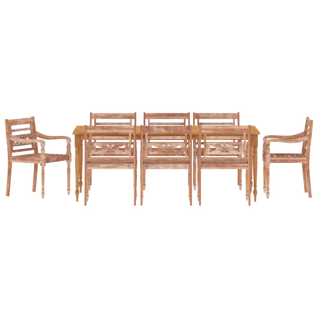 Batavia Chairs 8 UDS Maciza Wooden Wooden