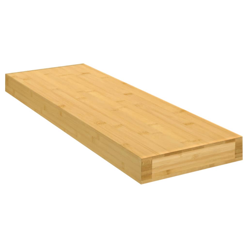 Vetonek Estante de pared de bambú 60x20x4 cm