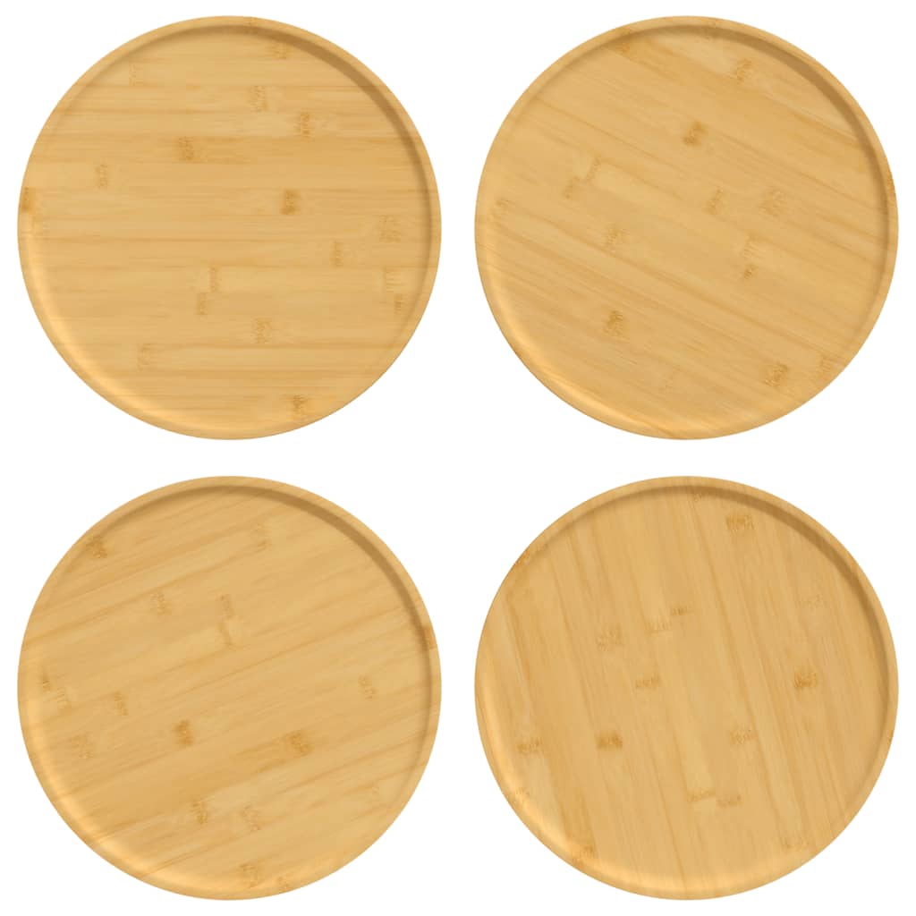 Platos para pizza 4 uds bambú Ø32x1,5 cm vidaXL