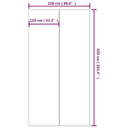 Tapiz de suelo piscina geotextil poliéster gris claro 420x220cm V3984 Vetonek