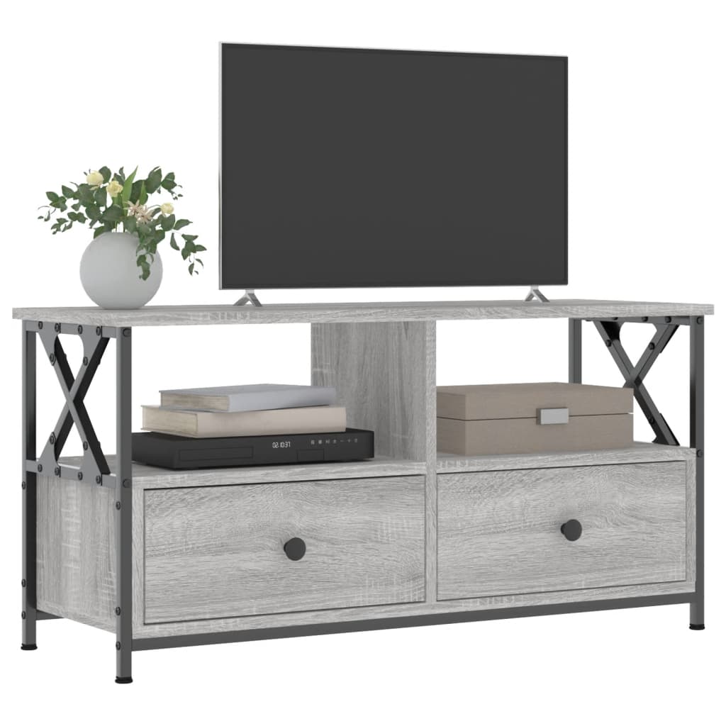 Mobili TV in ferro e legno Sonoma 90x333x45 cm