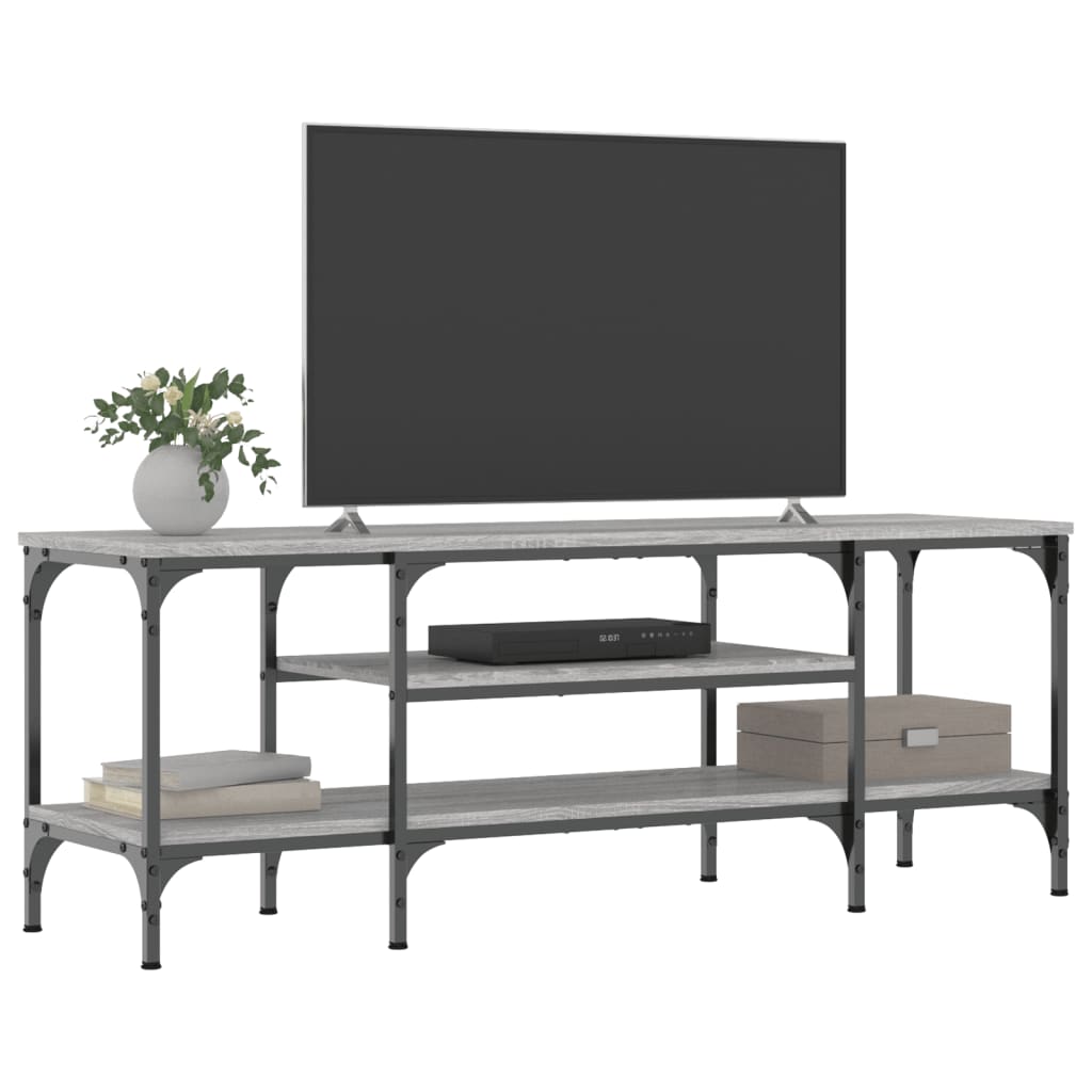 Sonoma Grey und Grau -Eisenholz -Holz -TV -Möbel 121x35x45 cm