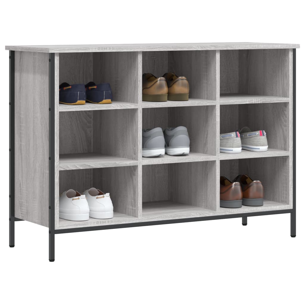 Zapatero madera de ingeniería gris Sonoma 100x35x70 cm