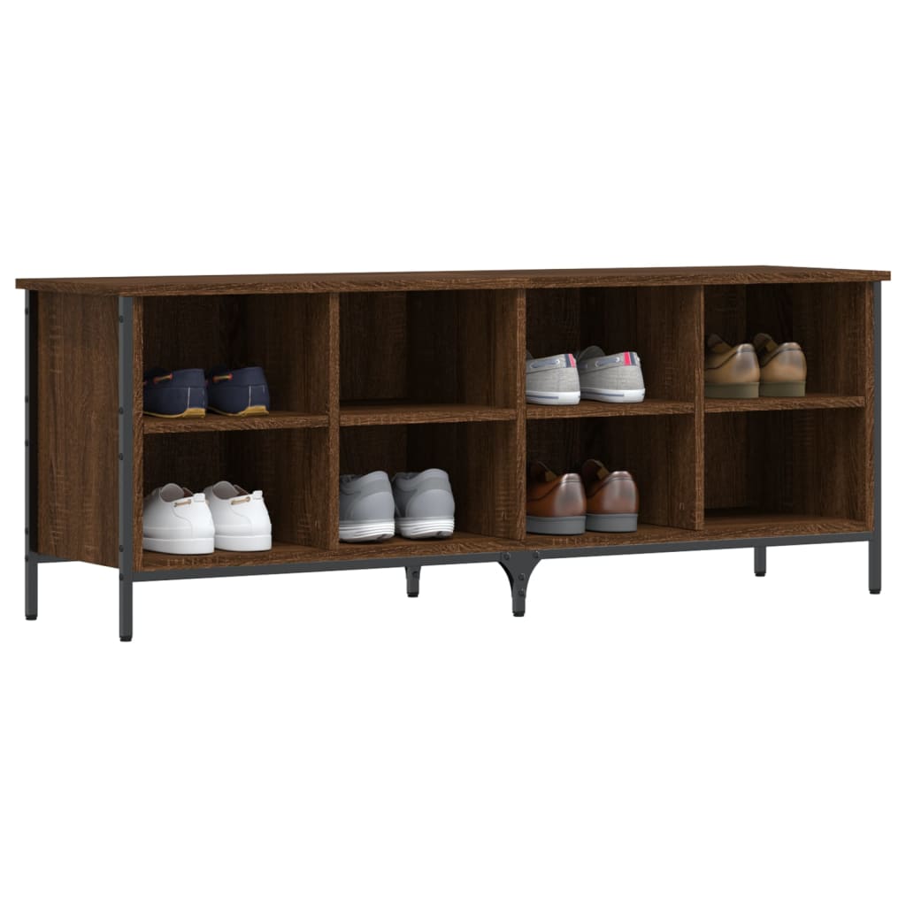 Zapatero Brown Engineering Wood Eiche 131x35x50 cm