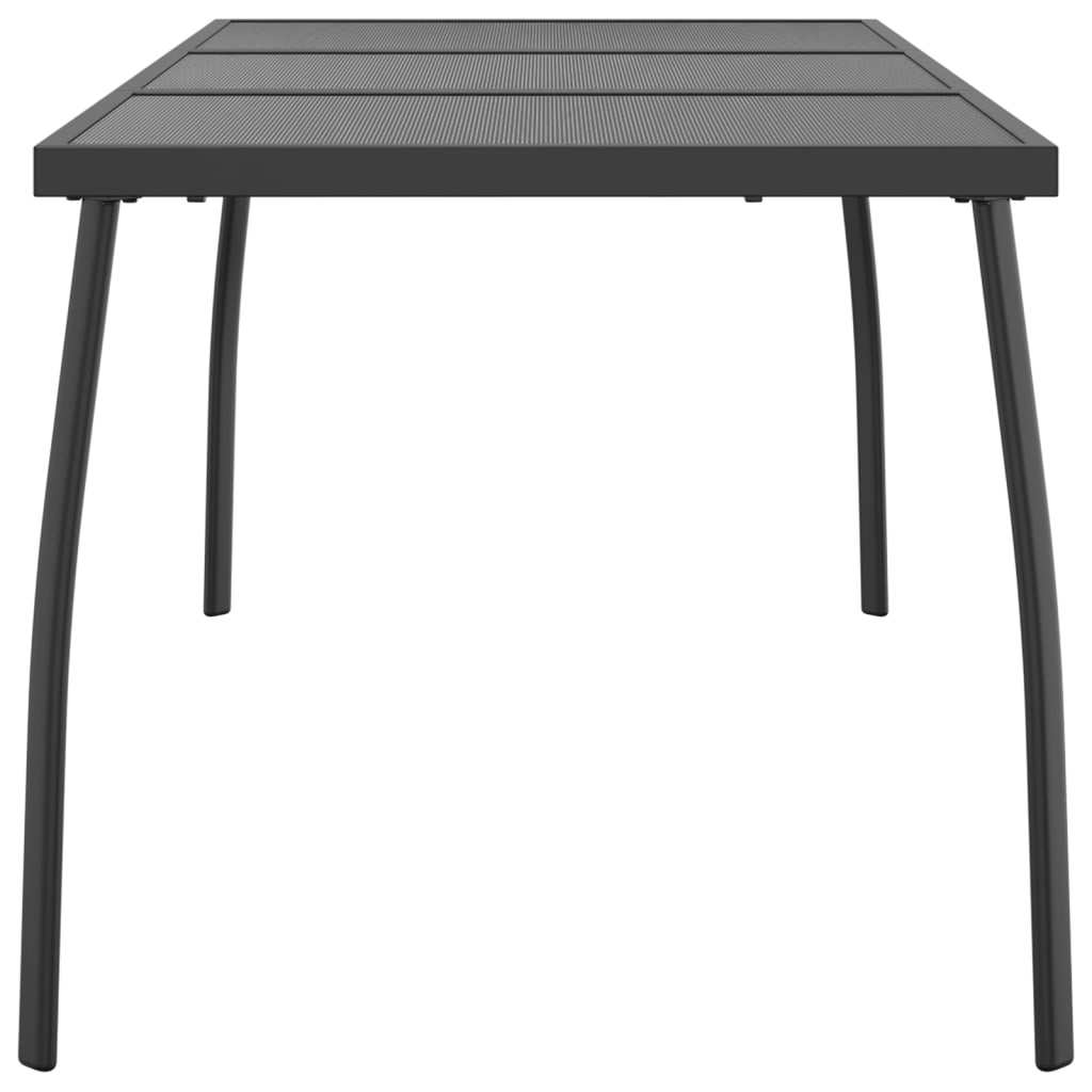 Mesa de jardín malla de acero gris antracita 165x80x72 cm vidaXL