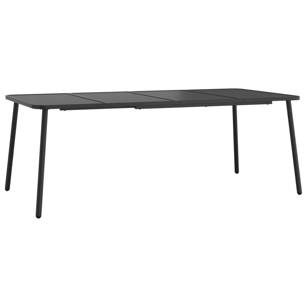 Mesa de jardín acero gris antracita 200x100x71 cm vidaXL