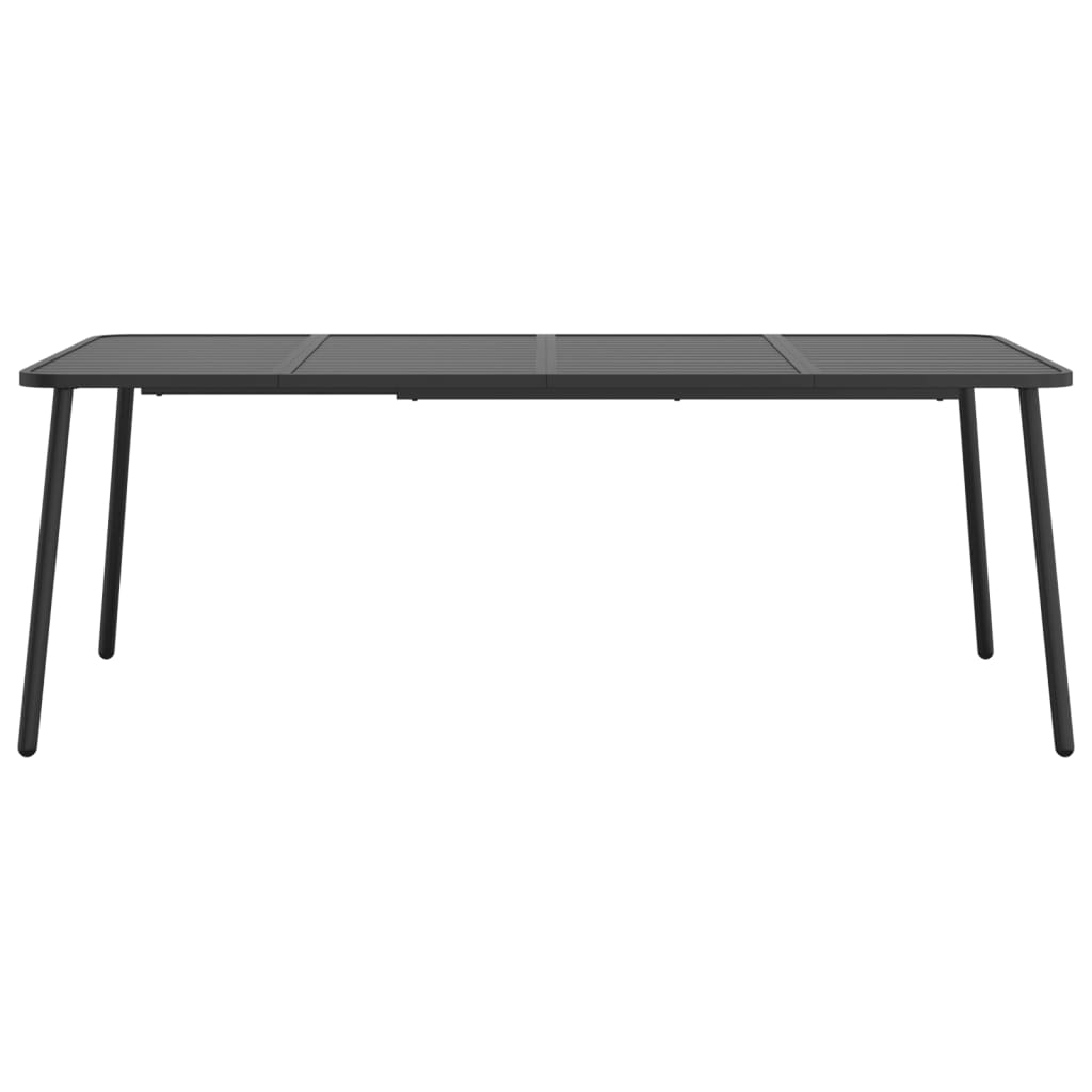 Mesa de jardín acero gris antracita 200x100x71 cm vidaXL