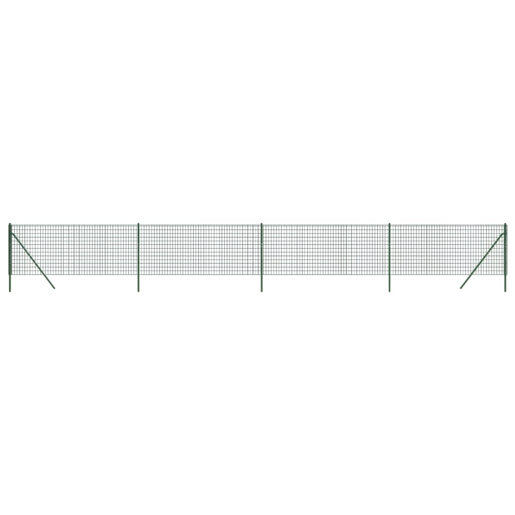 Cerca de alambre de acero galvanizado verde 1x10 m