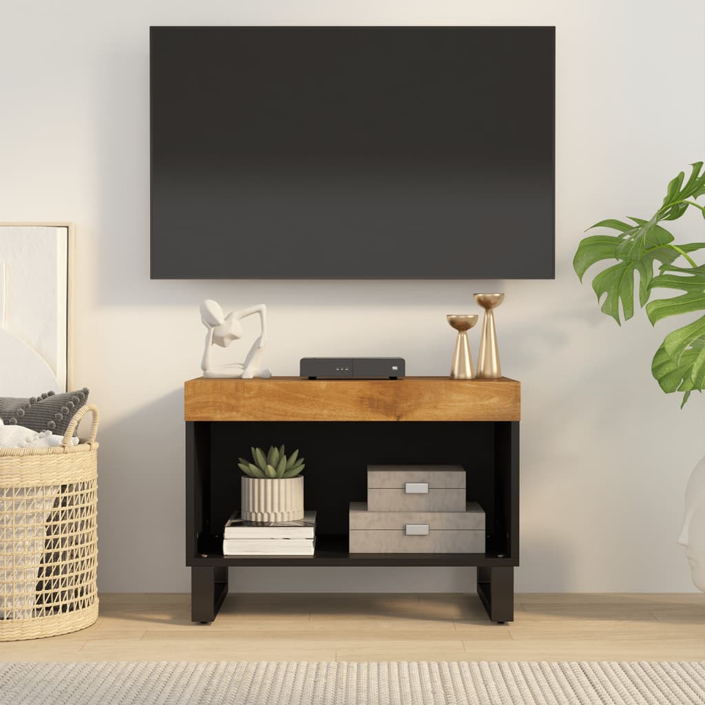 Vetonek Mueble de TV madera maciza de mango 60x33x43,5 cm