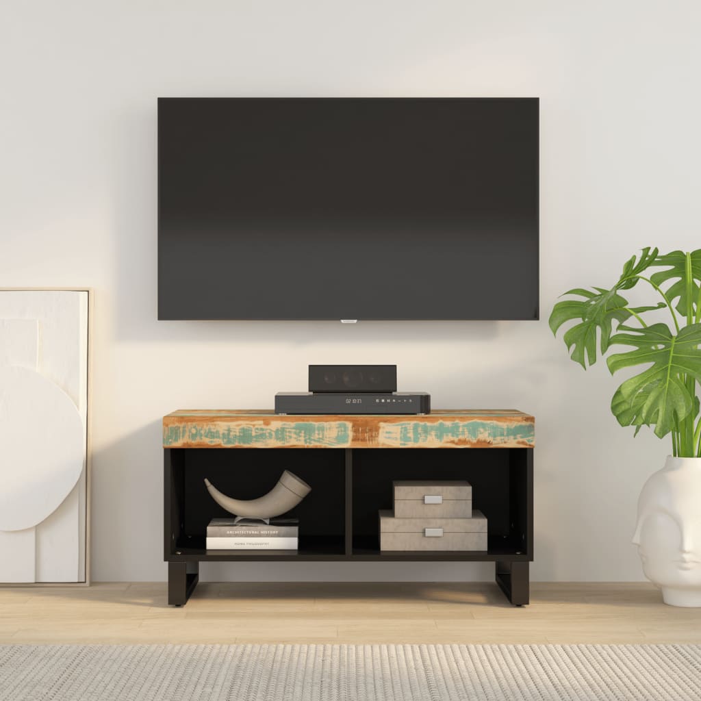 Vetonek Mueble de TV madera maciza reciclada 85x33x43,5 cm