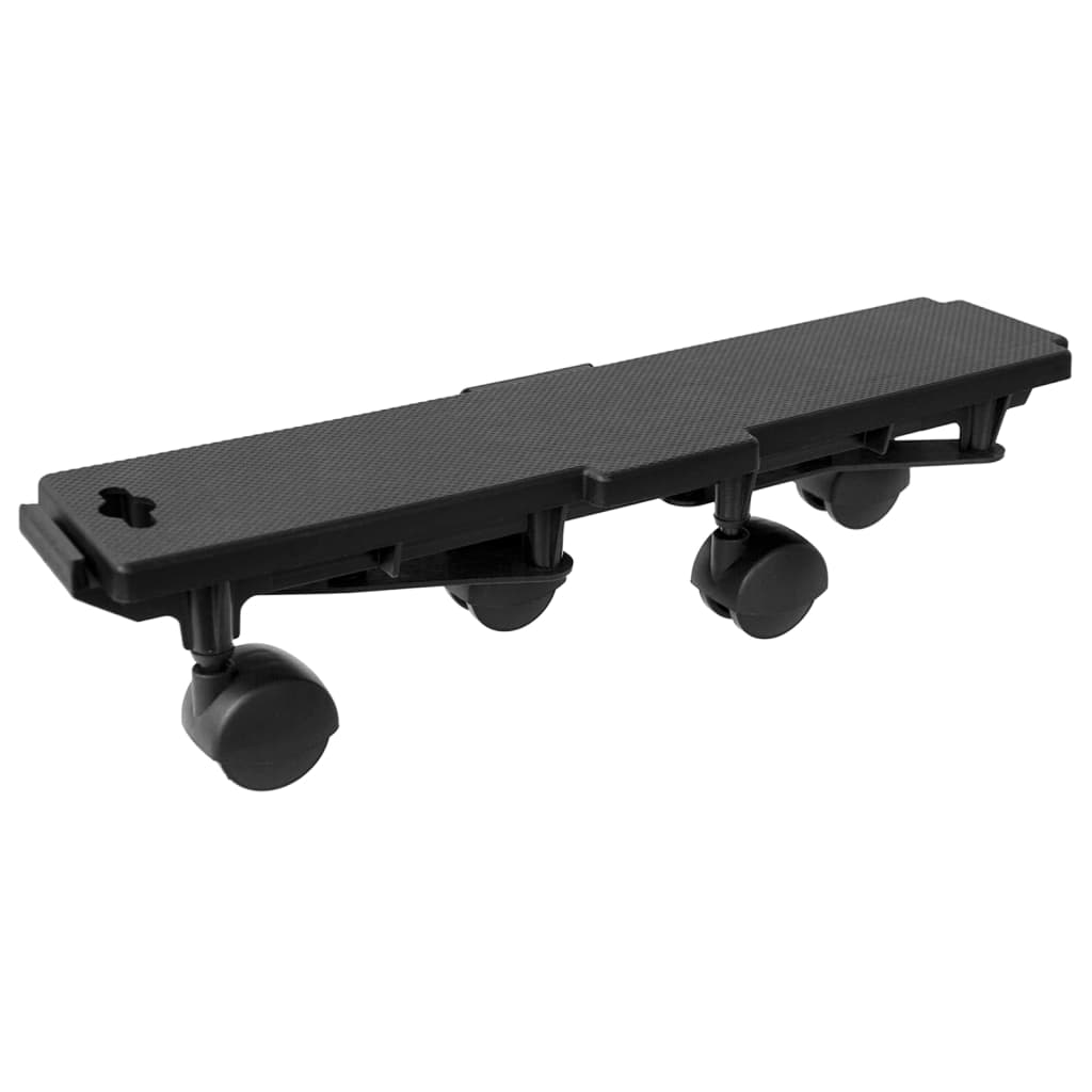 Plataformas móviles con 4 ruedas 6 uds PP negro 170 kg vidaXL