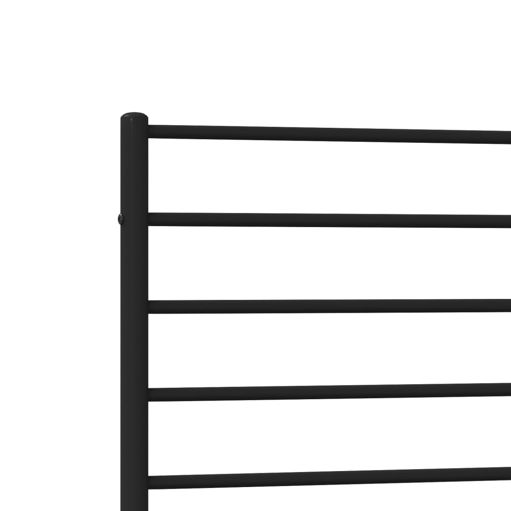 Estructura cama sin colchón con estribo metal negro 90x190 cm vidaXL