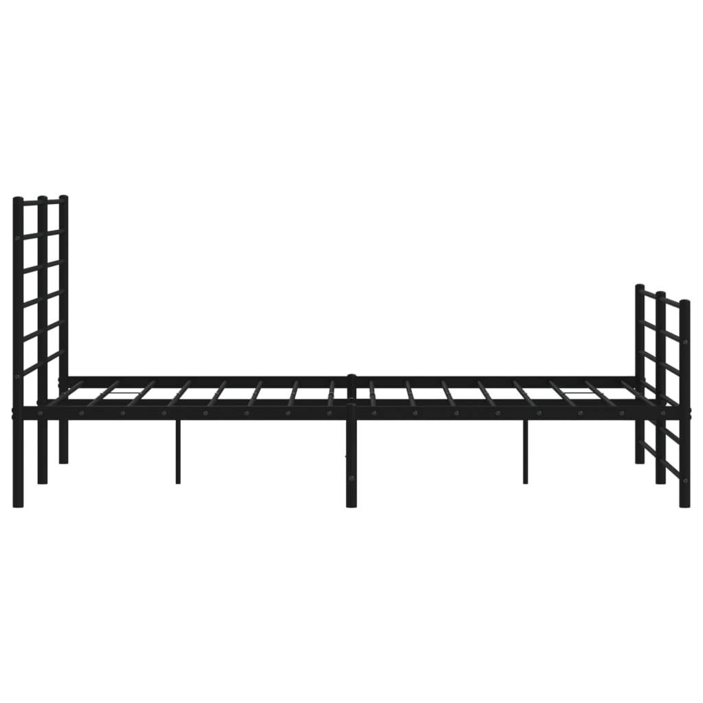 Estructura cama sin colchón con estribo metal negro 120x190 cm vidaXL