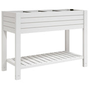 Jardinera alta polipropileno blanco 110x45x79 cm v9725 - Vetonek