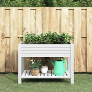 Jardinera alta polipropileno blanco 110x45x79 cm v9725 Vetonek