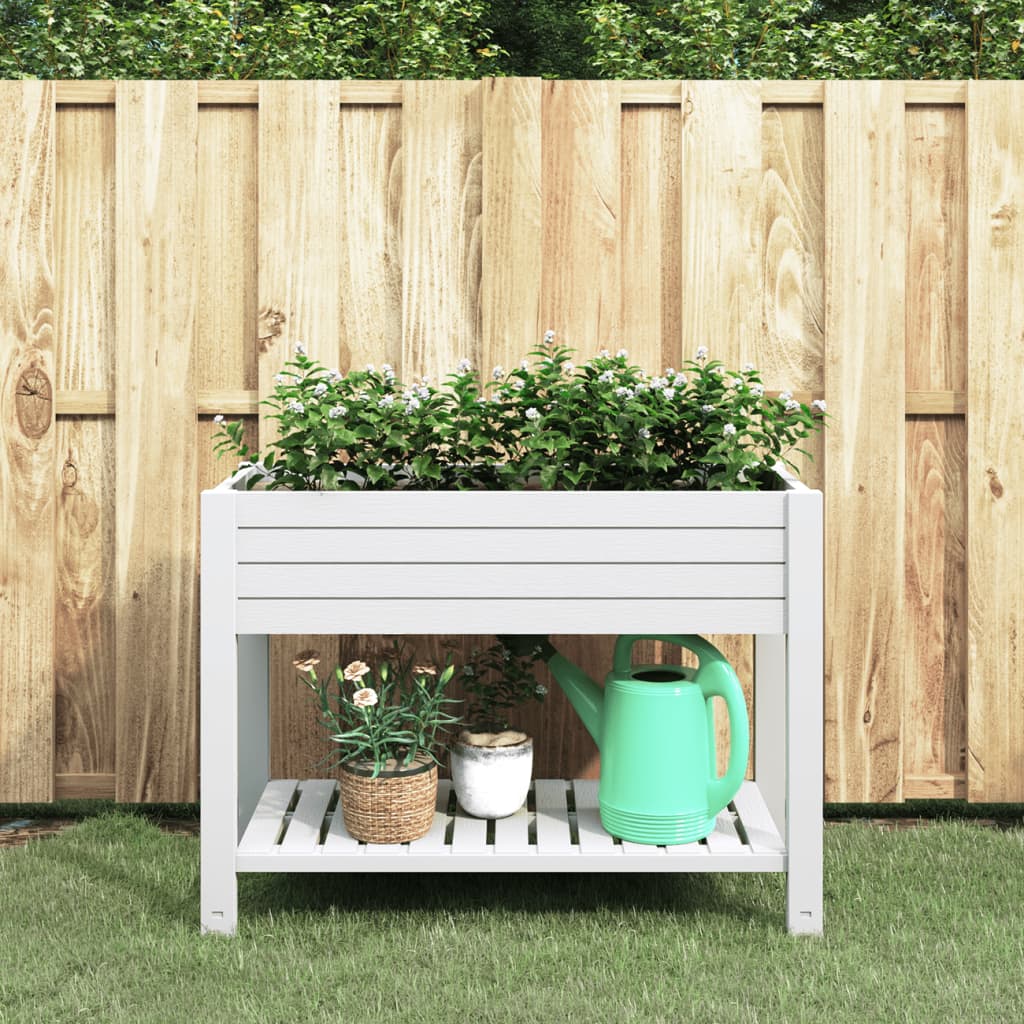 Jardinera alta polipropileno blanco 110x45x79 cm v9725 Vetonek