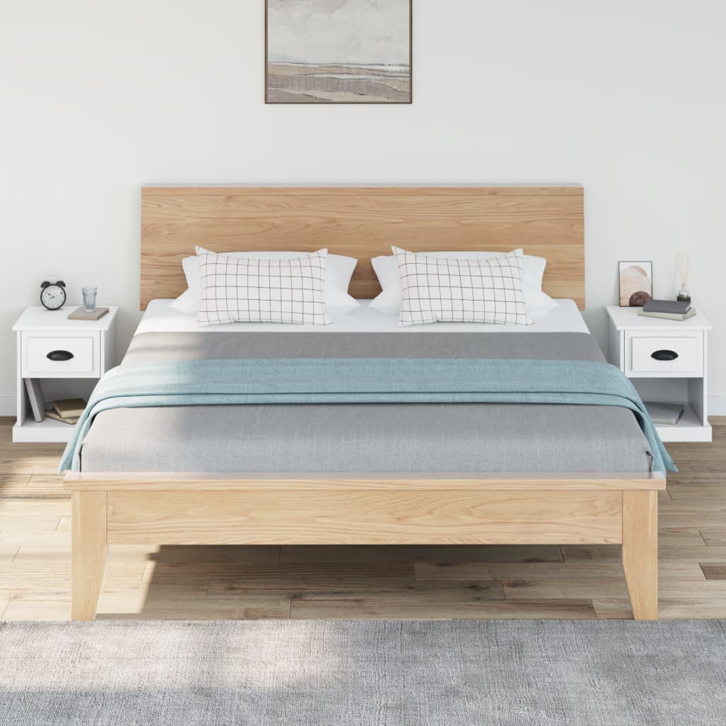 Mesitas de noche 2 uds madera blanco 39x39x47,5cm - Vetonek