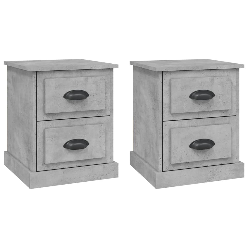 Mesitas de noche 2 uds madera gris 39x39x47,5 cm - Vetonek