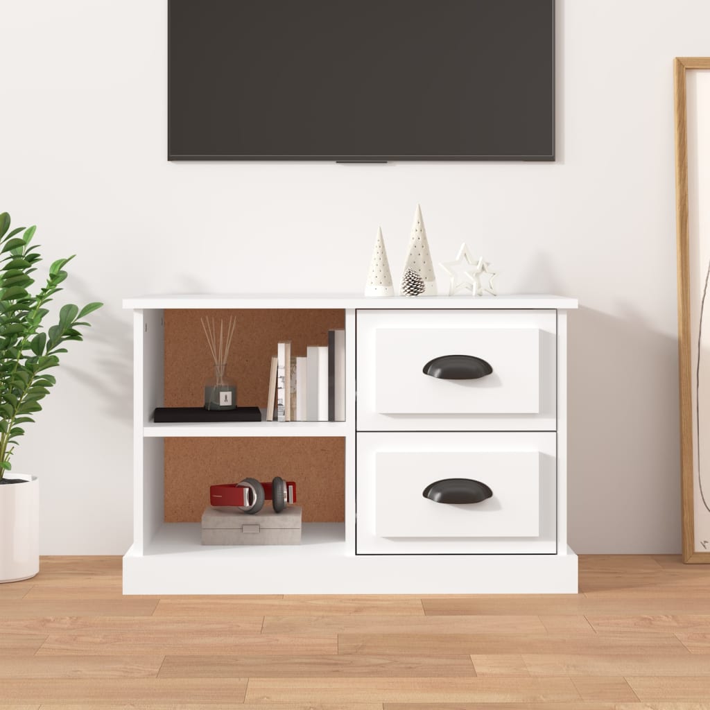 Vetonek Mueble para TV madera contrachapada blanco 73x35,5x47,5 cm