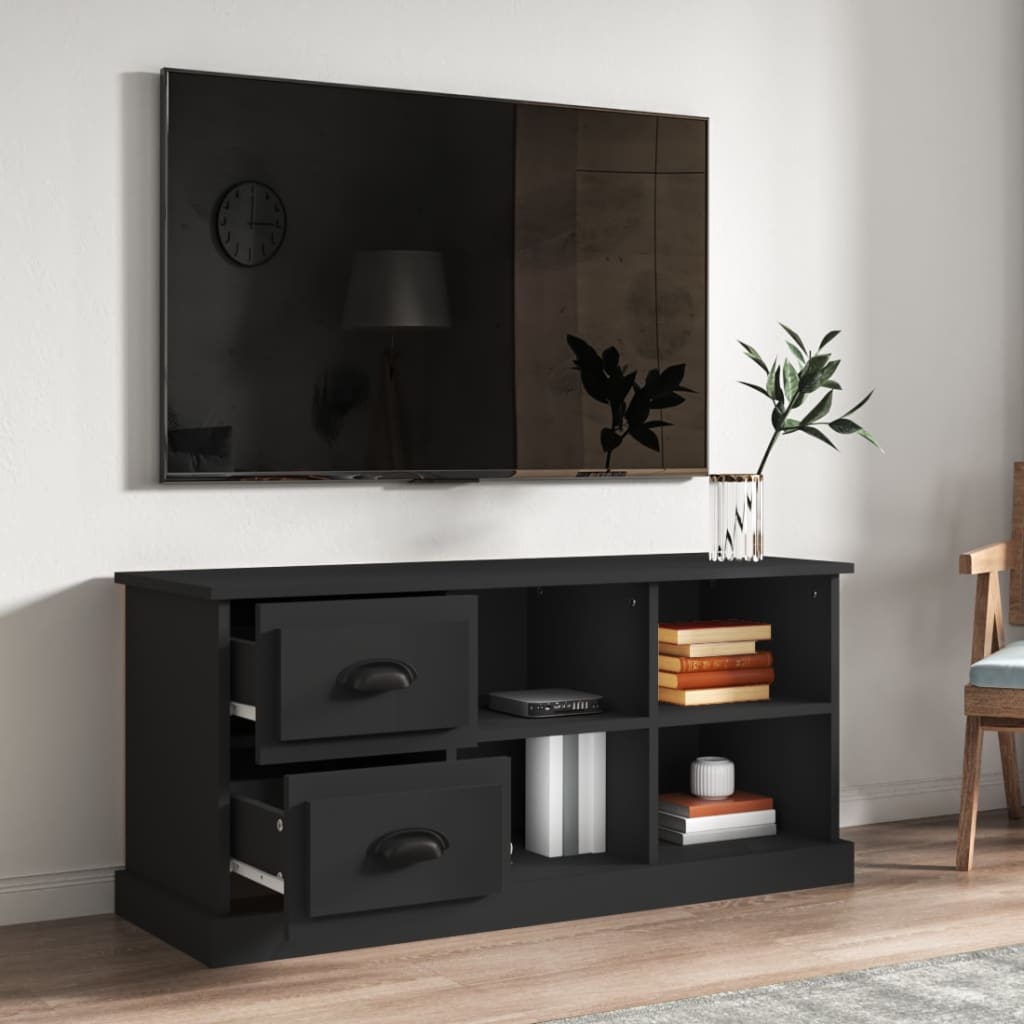 Mueble de TV madera negro 102x35,5x47,5 cm vidaXL