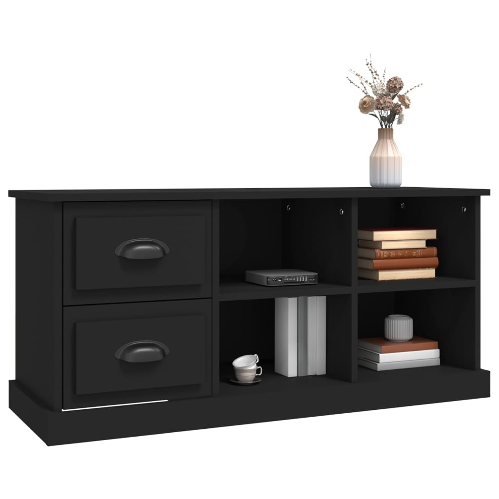 Mueble de TV madera negro 102x35,5x47,5 cm vidaXL