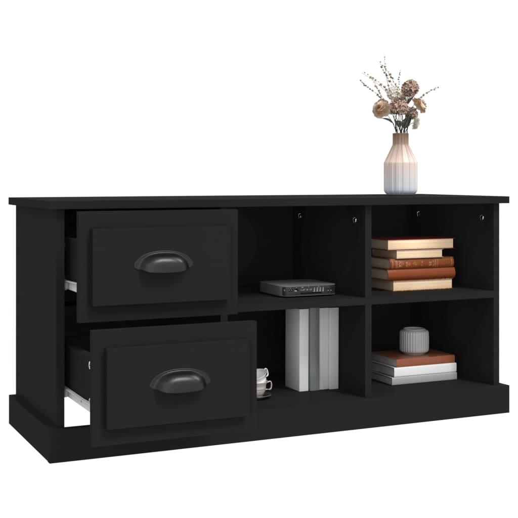 Mueble de TV madera negro 102x35,5x47,5 cm vidaXL