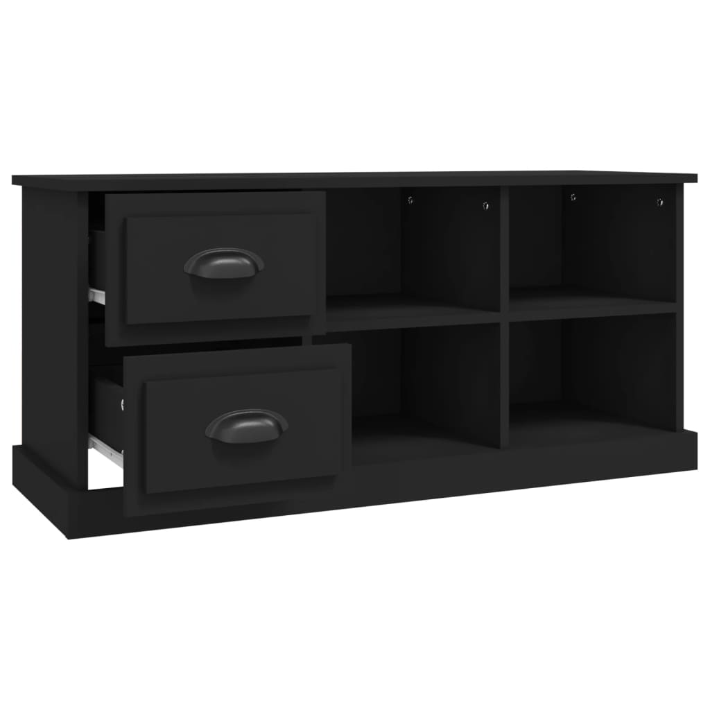 Mueble de TV madera negro 102x35,5x47,5 cm vidaXL