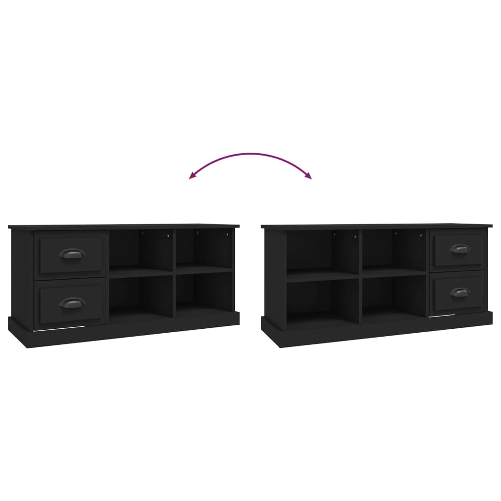 Mueble de TV madera negro 102x35,5x47,5 cm vidaXL