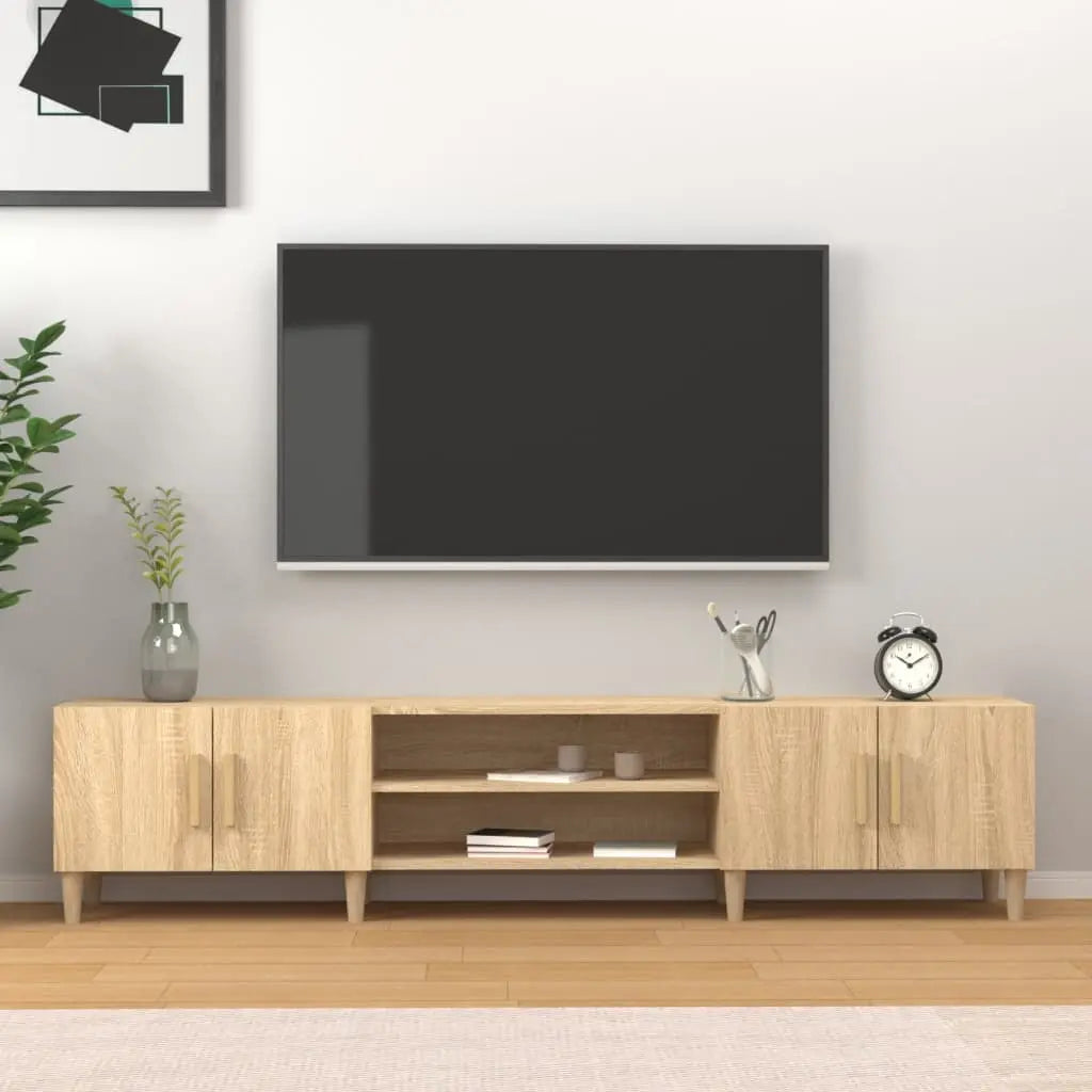 Vetonek Mueble para TV madera contrachapada roble Sonoma 180x31,5x40 cm