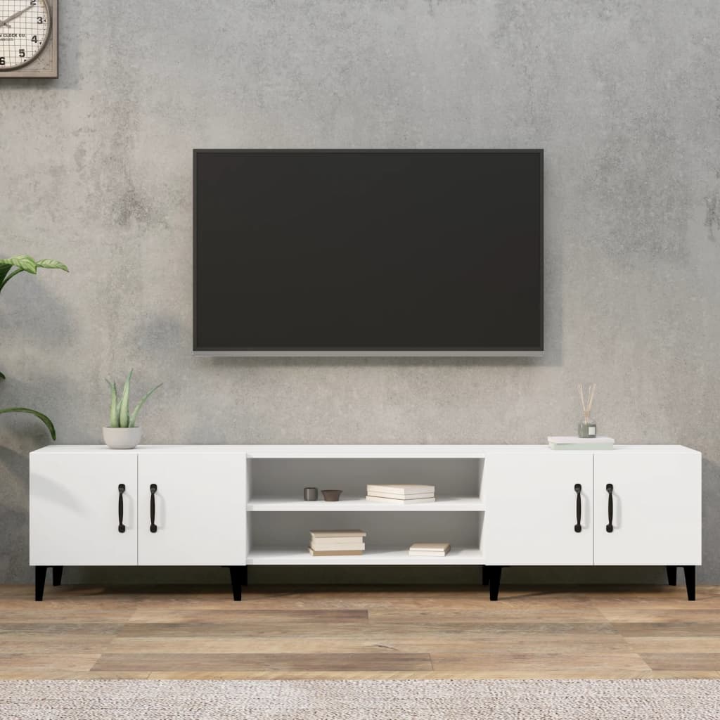 Vetonek Mueble para TV madera contrachapada blanco 180x31,5x40 cm