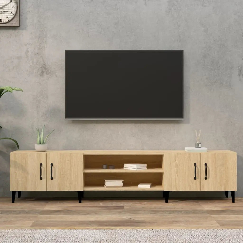 Vetonek Mueble para TV madera contrachapada roble Sonoma 180x31,5x40 cm