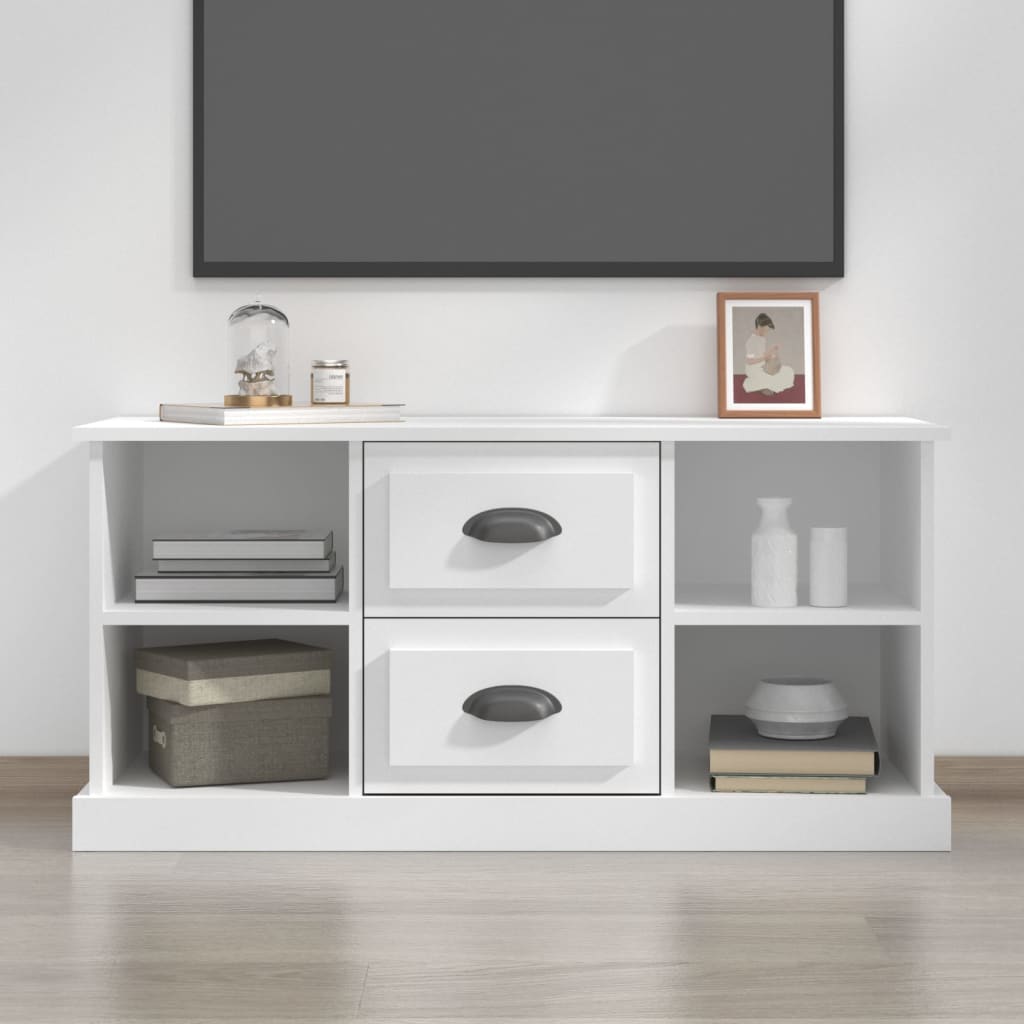 Vetonek Mueble para TV madera contrachapada blanco 99,5x35,5x48 cm