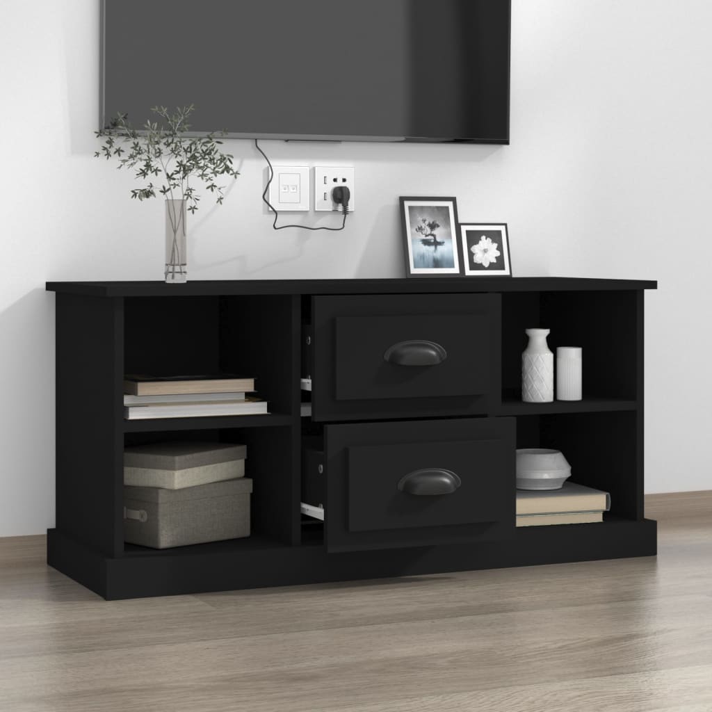 Mueble para TV madera negro 99,5x35,5x48 cm vidaXL