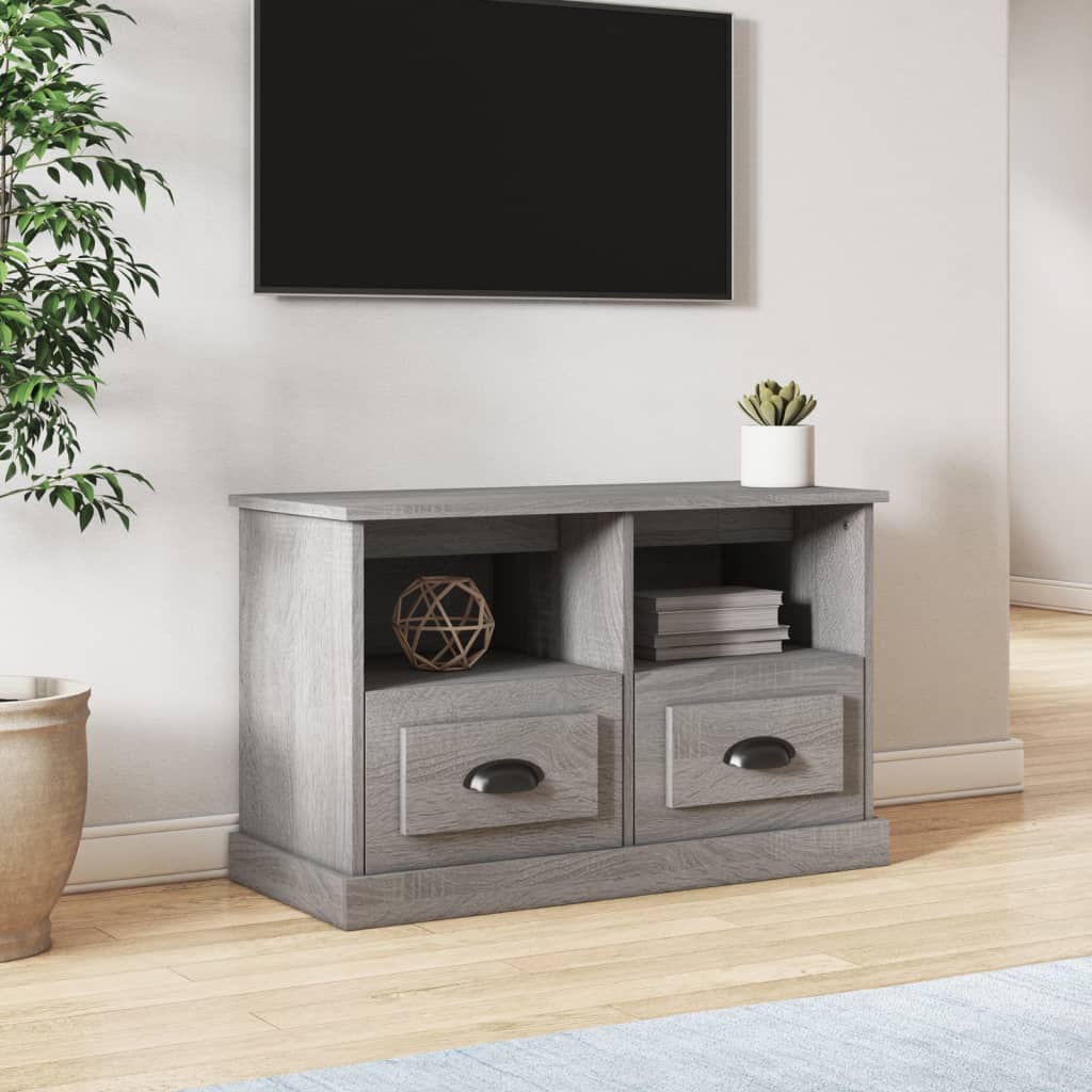 Vetonek Mueble para TV madera contrachapada gris Sonoma 80x35x50 cm