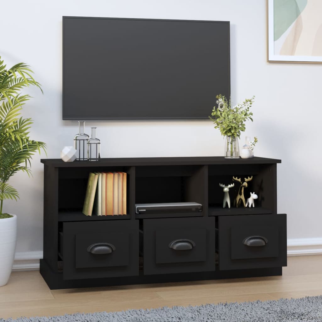 Mobili tv black legno 100x35x50 cm