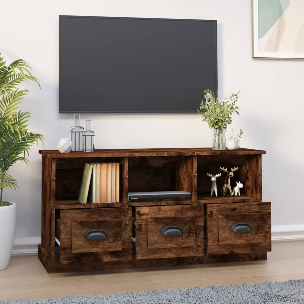 TV Furniture Smoked Oak 100x35x50 cm