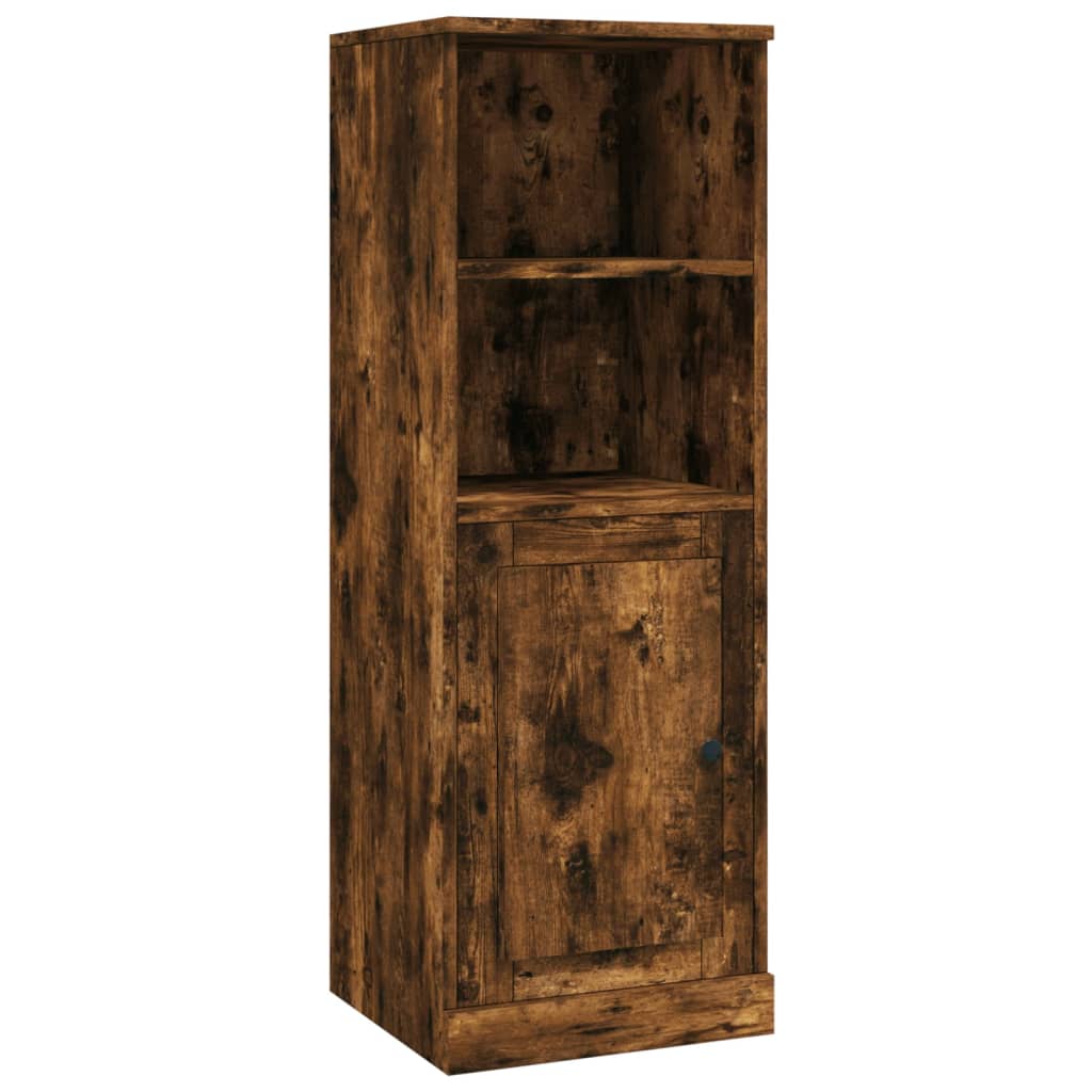 Aparador alto madera contrachapada roble humo 36x35,5x103,5 cm