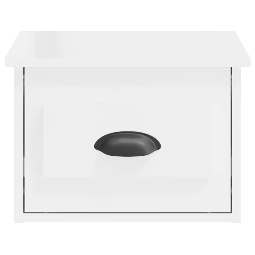 Mesitas de noche de pared 2 uds blanco brillante 41,5x36x28 cm vidaXL