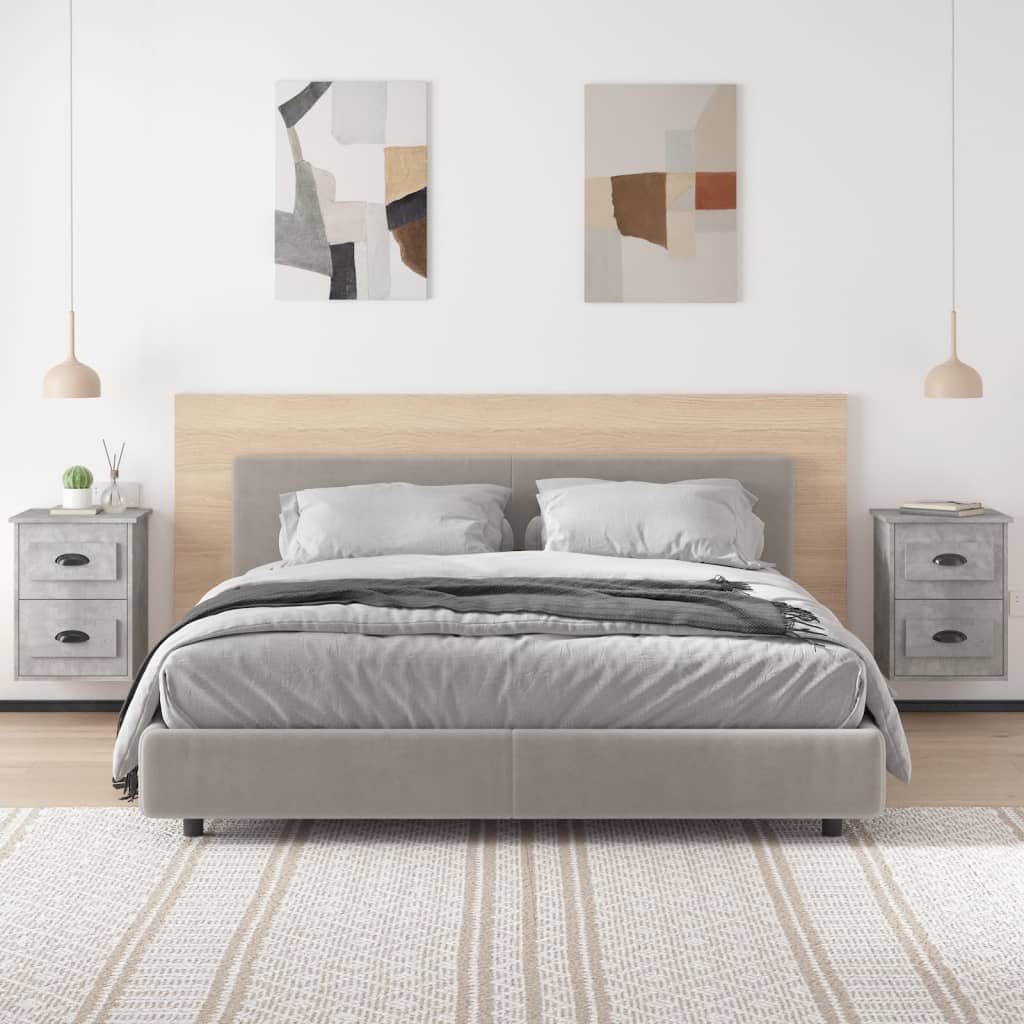 Mesita de noche de pared 2 uds gris hormigón 41,5x36x53 cm - Vetonek