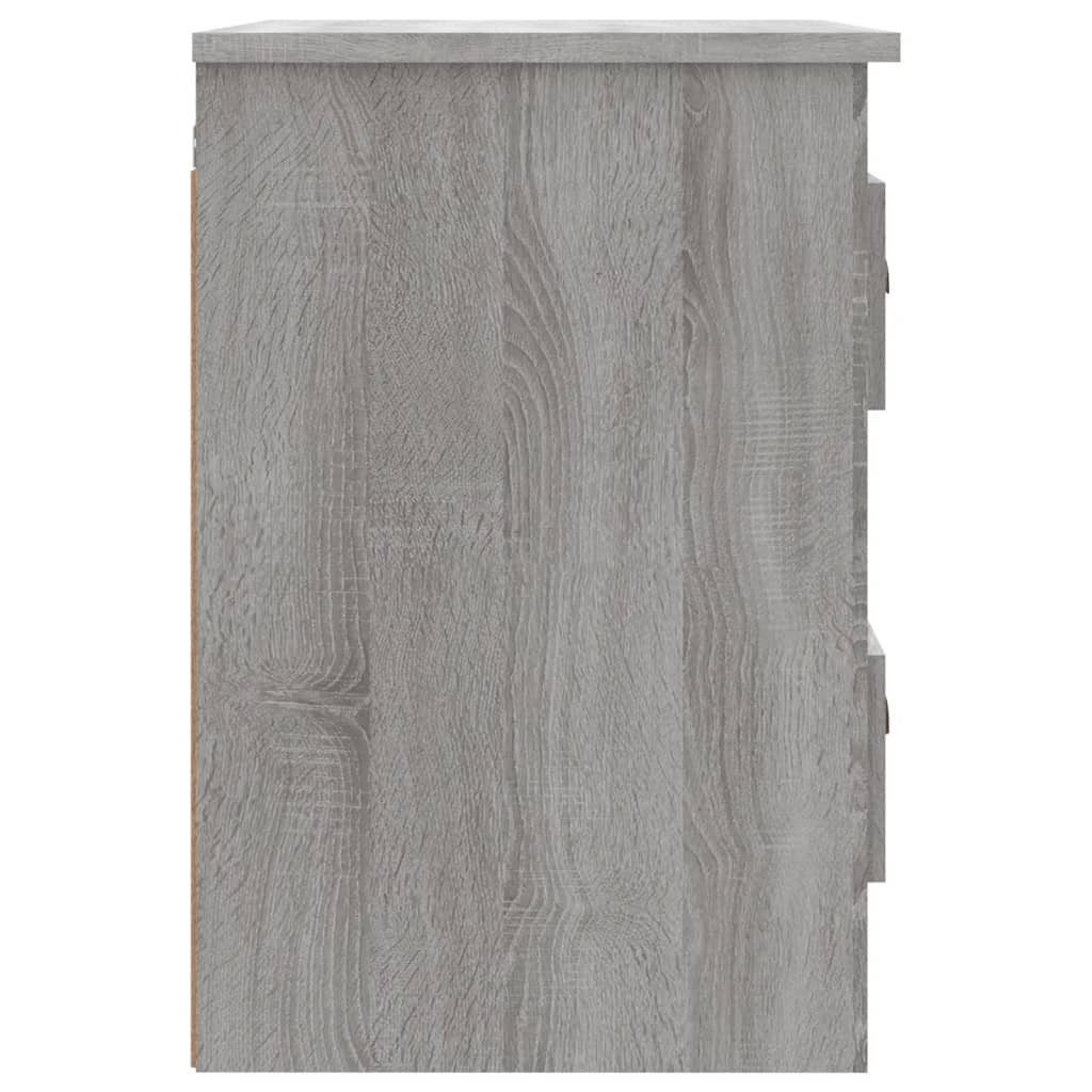 Mesita de noche de pared 2 uds gris Sonoma 41,5x36x53 cm vidaXL