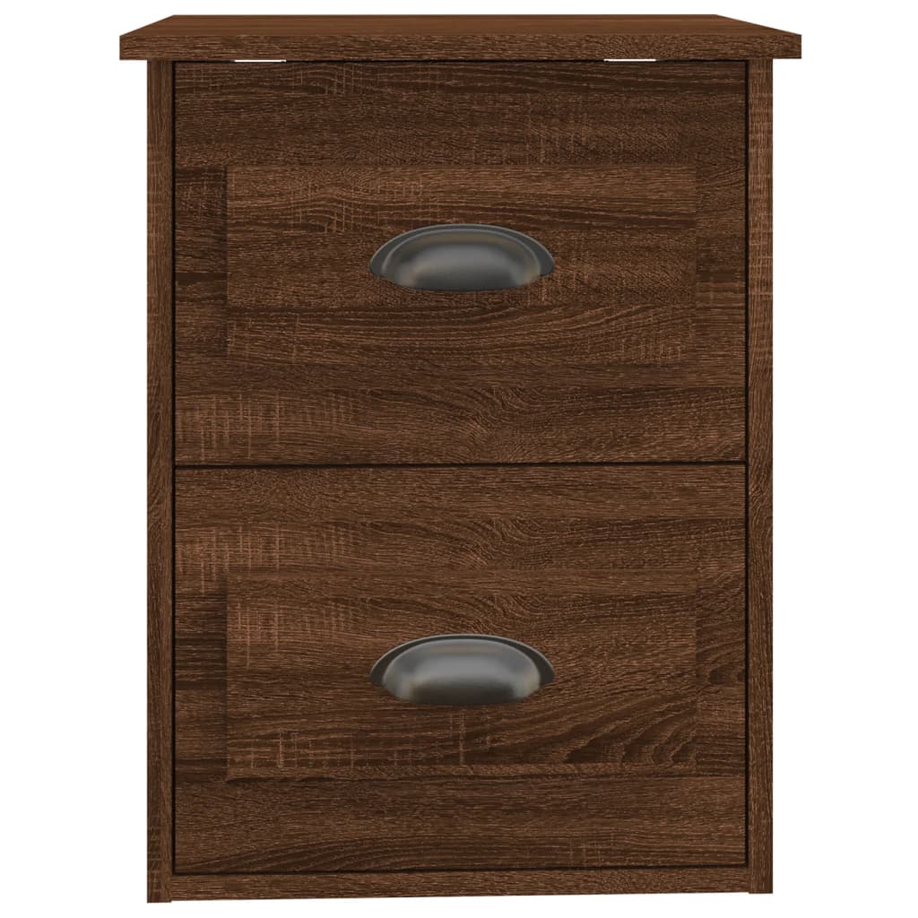 Mesita de noche de pared 2 uds marrón rob;e 41,5x36x53cm vidaXL