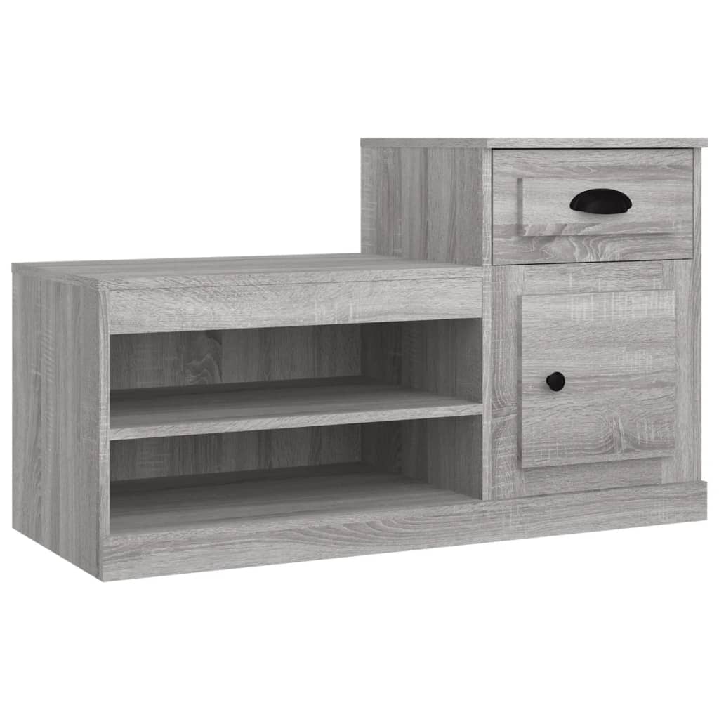 Mueble zapatero madera gris Sonoma 100x42x60 cm - Vetonek