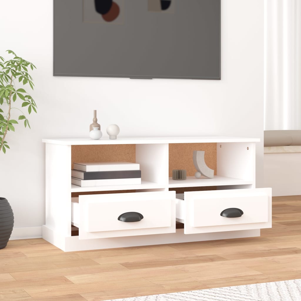 Mueble para TV madera blanco 93x35,5x45 cm vidaXL