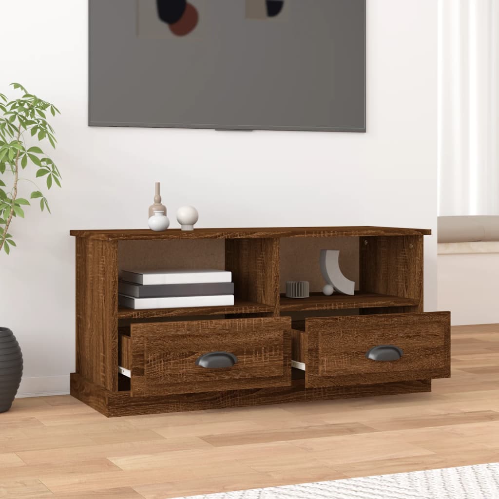 Mobili TV quercia in legno marrone 93x35,5x45 cm