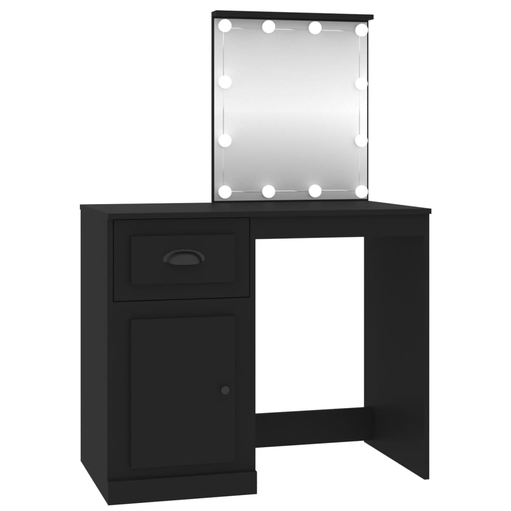 Dressinger de compensado preto compensado preto 90x50x132.5 cm