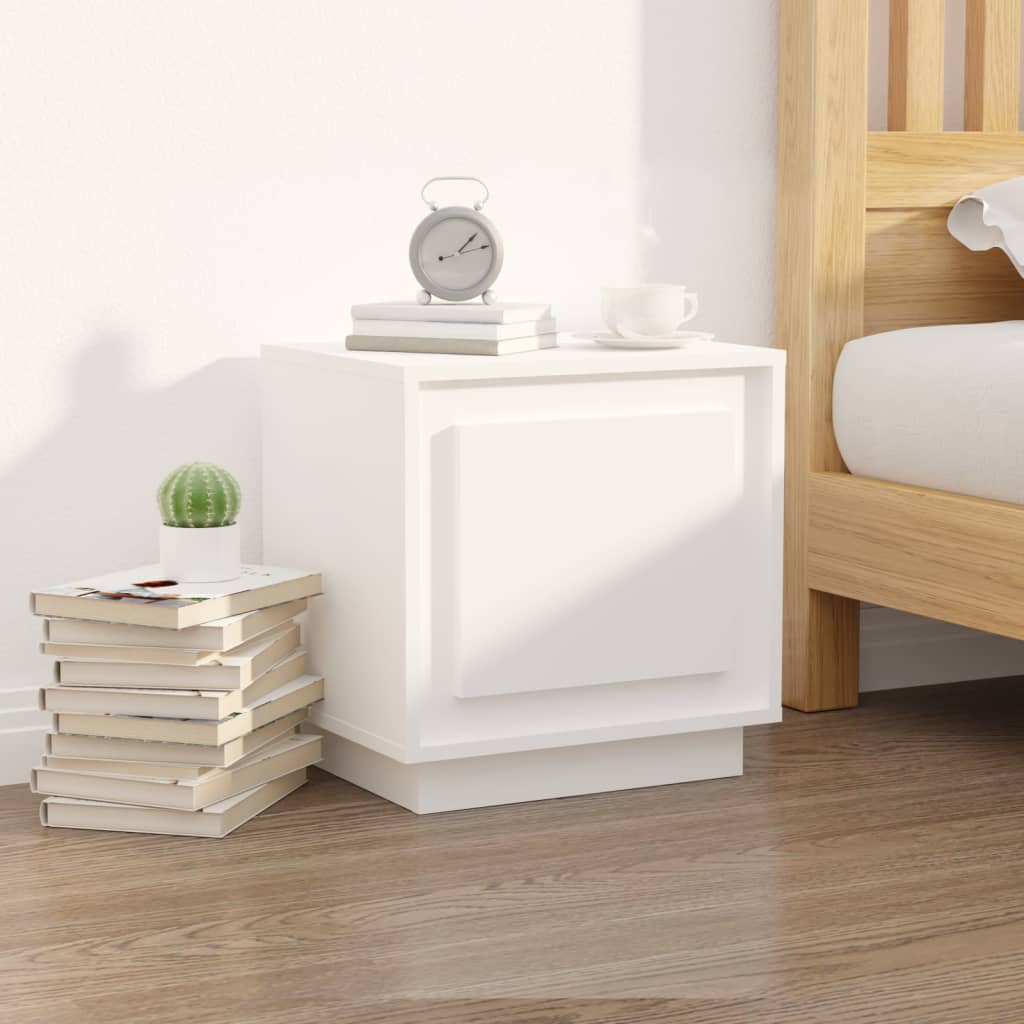 Mesitas de noche 2 uds madera blanco 44x35x45 cm - Vetonek