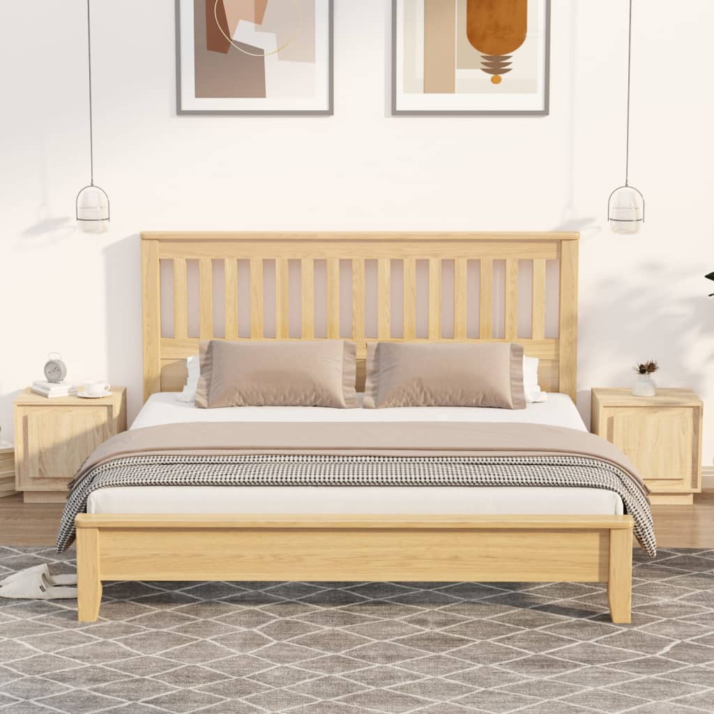 Vetonek Mesitas de noche 2 uds madera contrachapada roble 44x35x45 cm